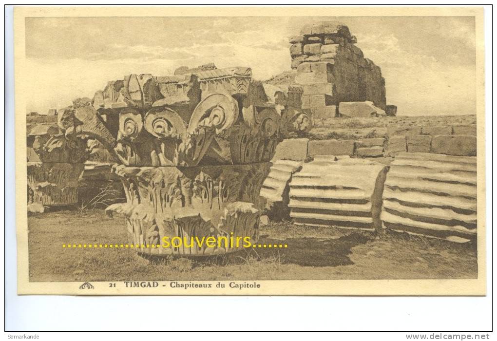 CPA   ALGERIE  TIMGAD  Chapiteaux du Capitole - ** prix nets **