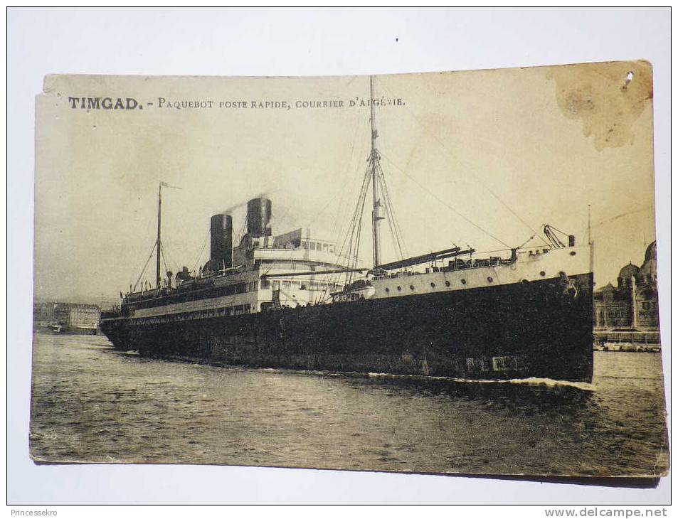 TIMGAD Paquebot Poste Rapide, Courrier d´Algérie