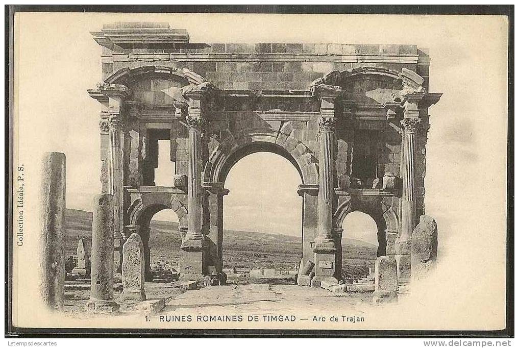 - CPA ALGERIE - Timgad, Arc de Trajan