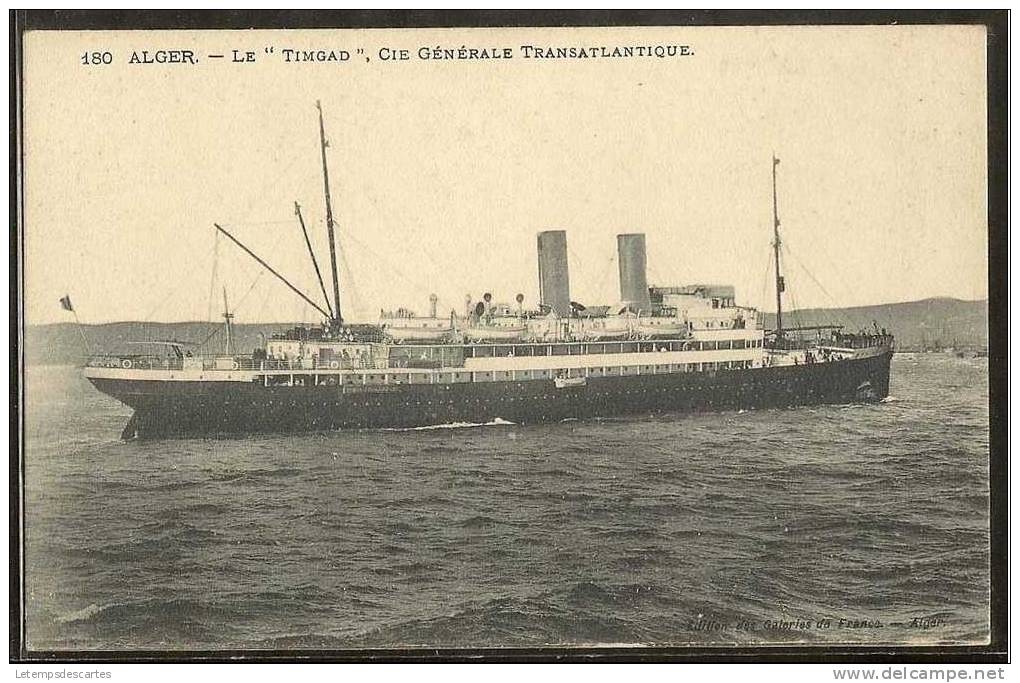 - CPA ALGERIE - Alger, Le Timgad de la Cie Générale Transatlantique