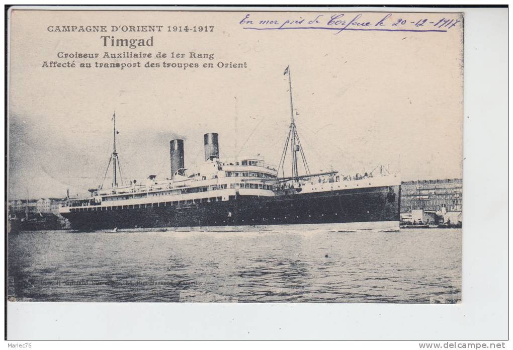 BATEAUX  -    Campagne d' ORIENT -1914.17 - 