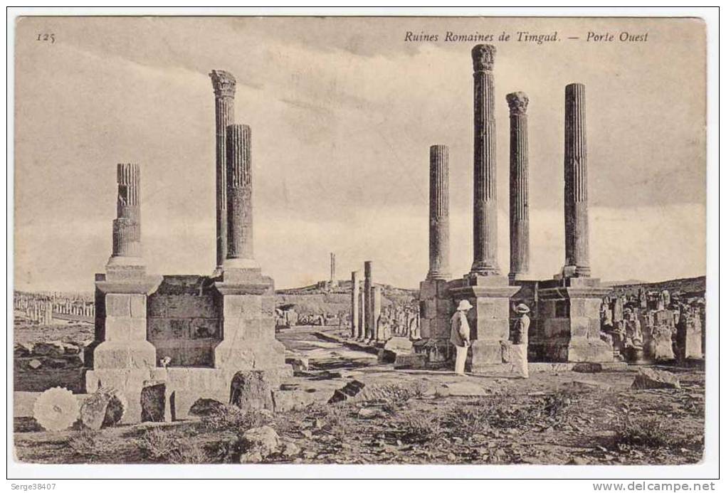 Prix fixe - TIMGAD - Ruines Romaines - Porte Ouest - animée - 11-7/1
