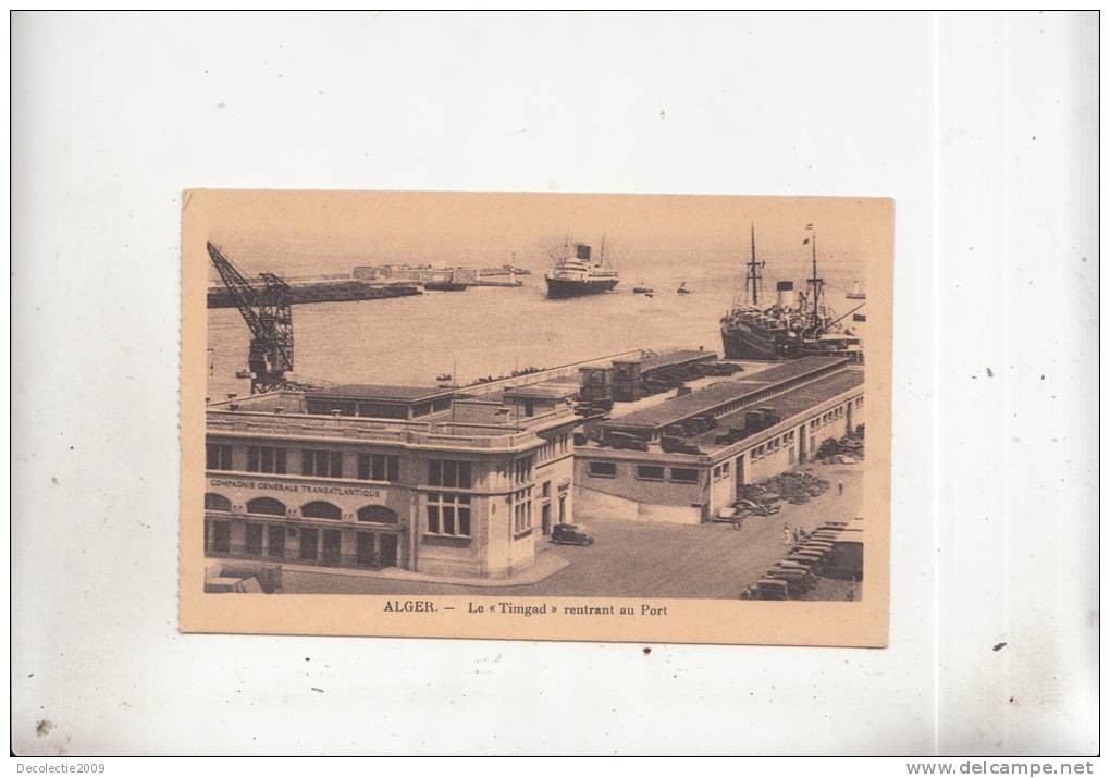 Br45729 alger le Timgad rentrant au port  ship bateaux  2  scans
