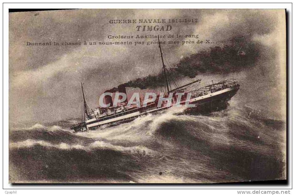 CPA Bateau de Guerre Timgad Croiseur auxiliaire de 1er rang