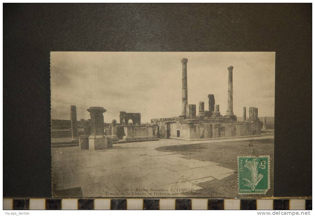 CP, algérie, ruines romaines de timgad temple de la victoire et tribunes aux harangues n°15  editions ND phot
