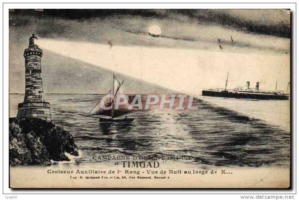 CPA Bateau Paquebot Timgad Croiseur auxiliaire de 1er rang Vue d
