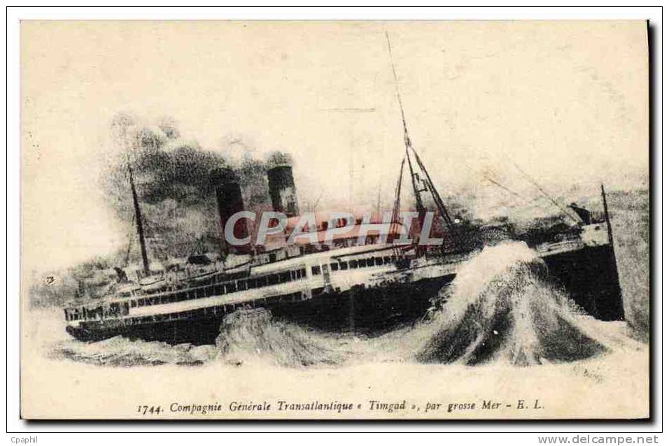 CPA Bateau Paquebot Compagnie Generale Transatlantique Timgad pa
