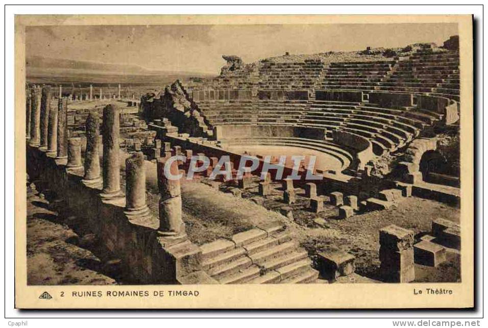CPA Ruines Romaines De Timgad Le theatre