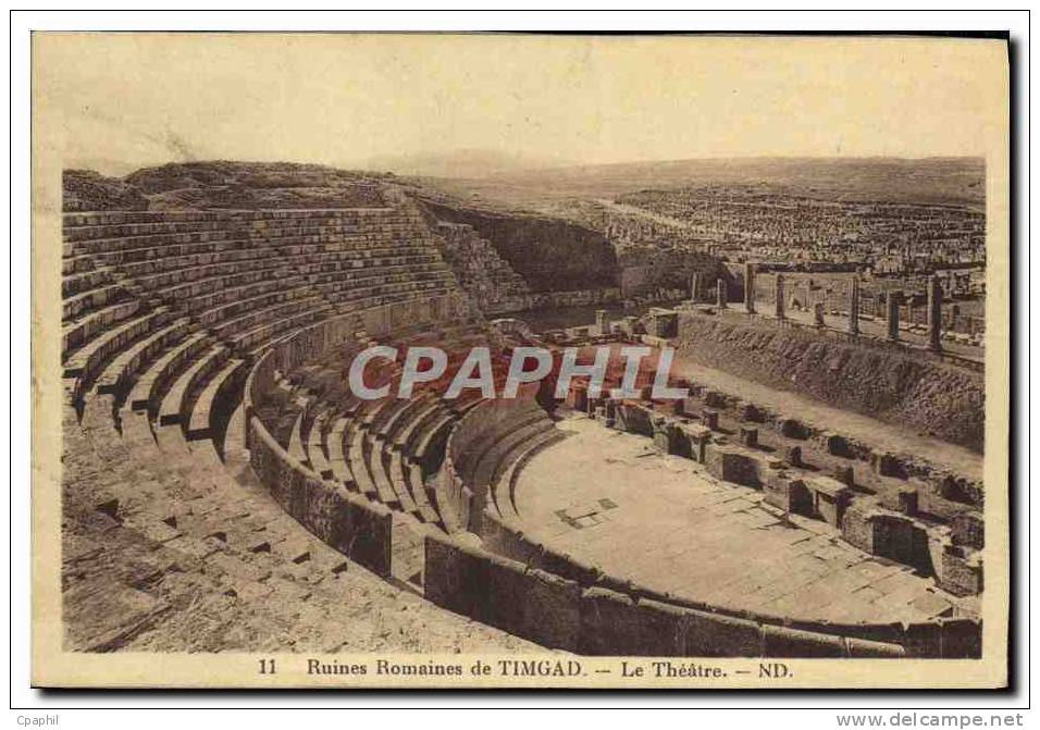 CPA Ruines Romaines de Timgad Le theare