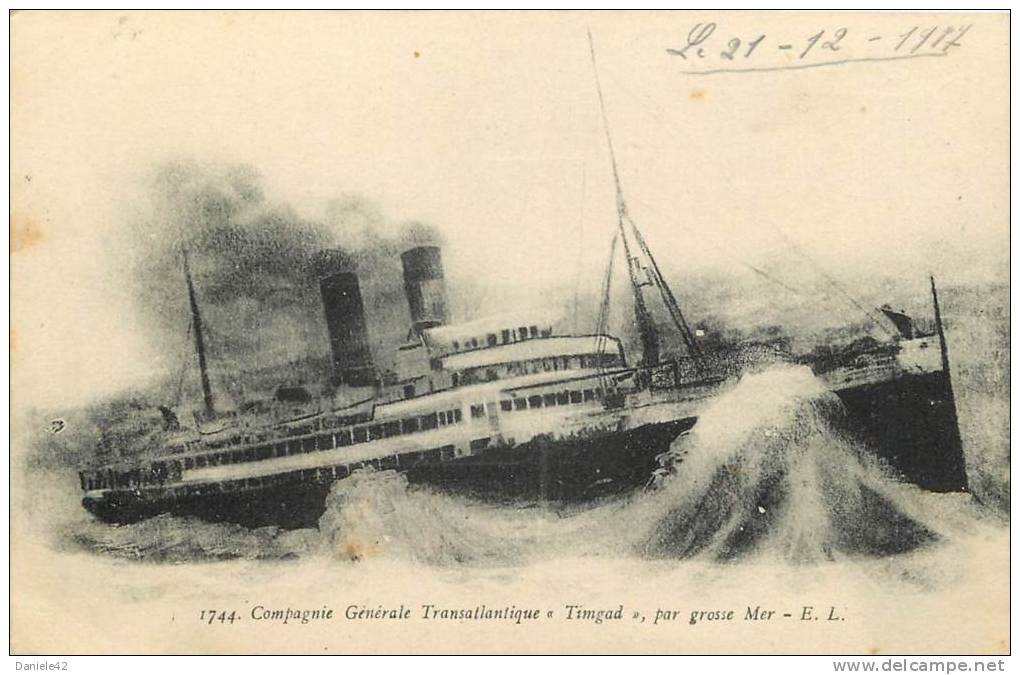 CPA  / COMPAGNIE GENERALE TRANSATLANTIQUE - TIMGAD - PAR GROSSE MER