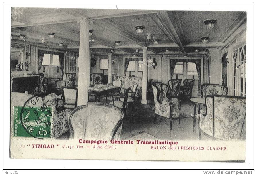 PAQUEBOT - TIMGAD  Salon des premières classes
