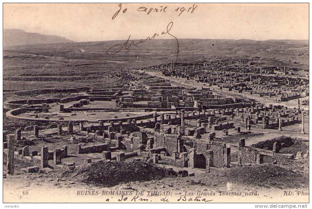 RUINES ROMAINES DE TIMGAD - Les grands thermes nord