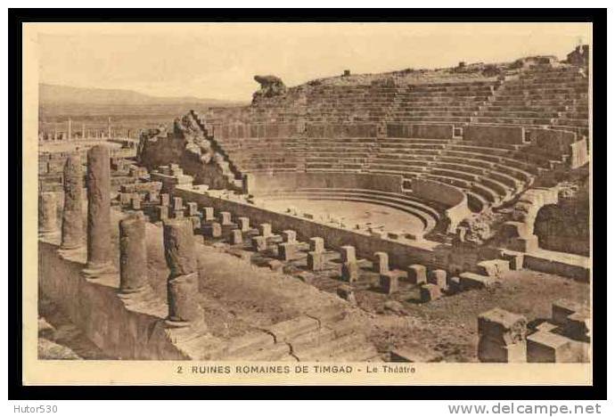ALGERIE - RUINES DE TIMGAD - LE THEATRE - (CPA)