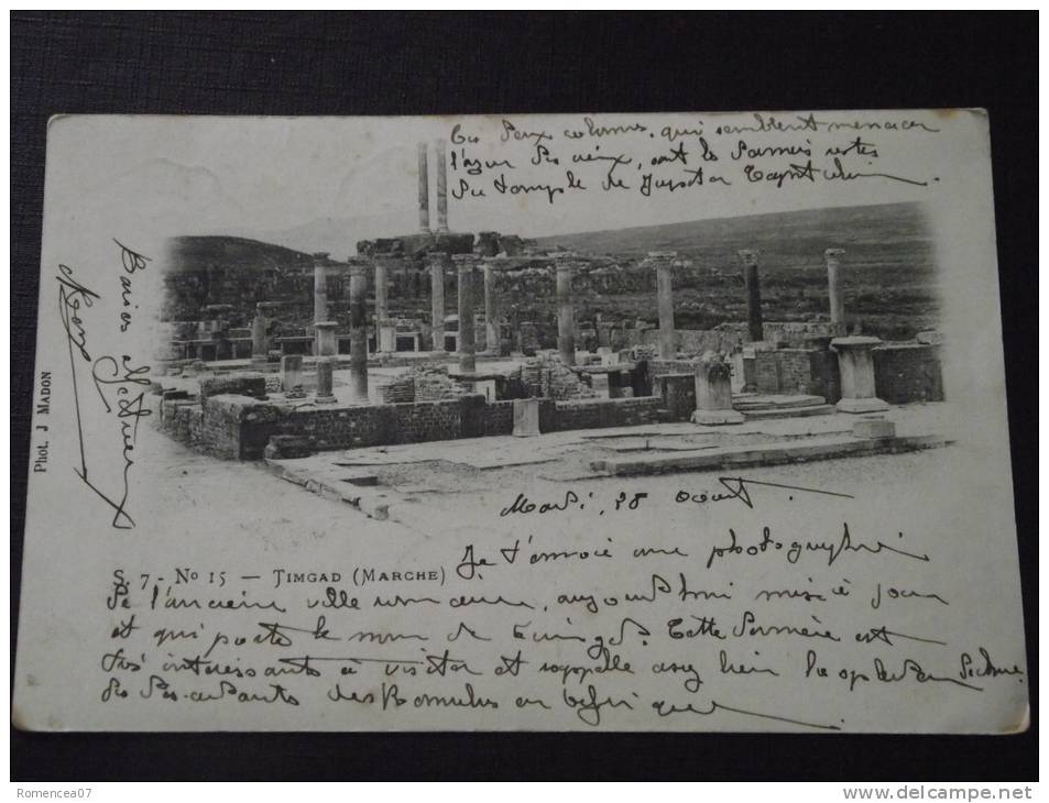 TIMGAD (Algérie) - Marché - carte 