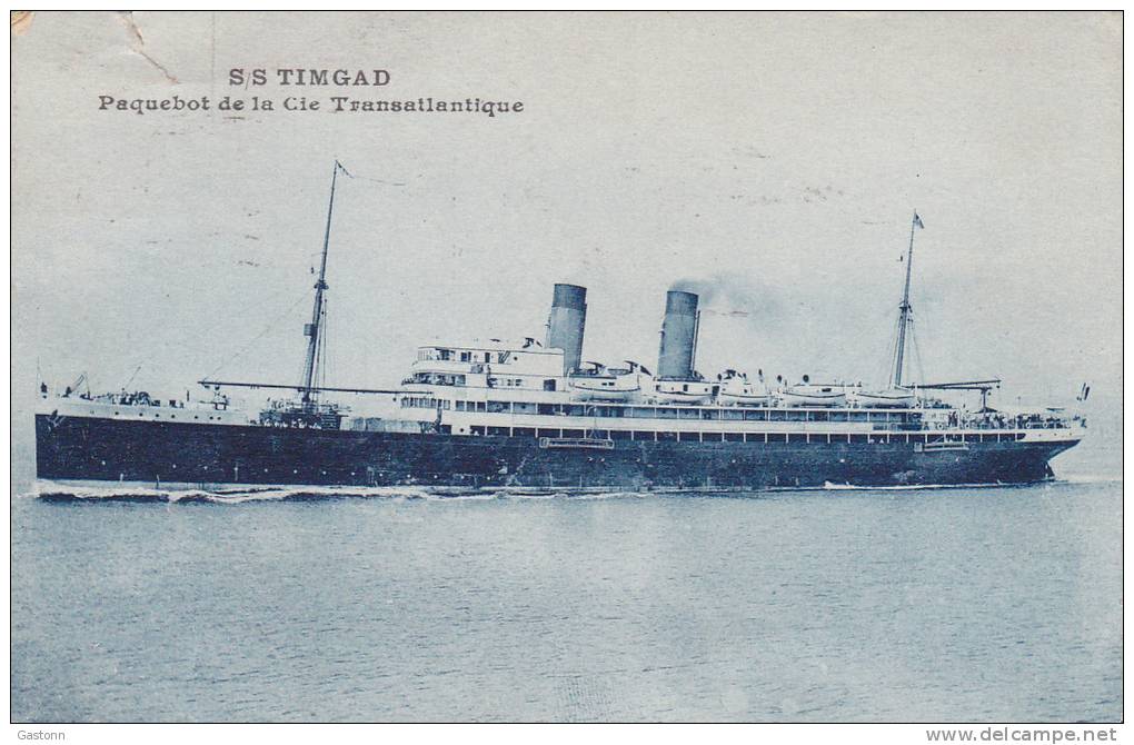cpa SS Timgad Paquebot de la Cie Transatlantique