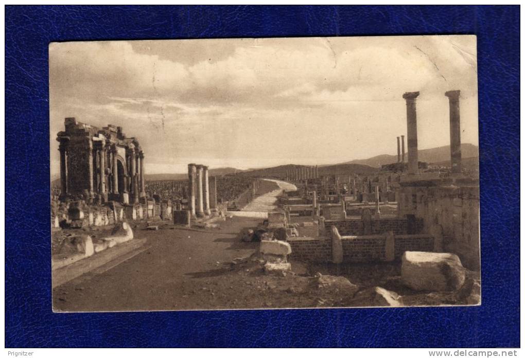 Algerien / Algérie     Timgad Arc de Trajan , Marche et Capitole.