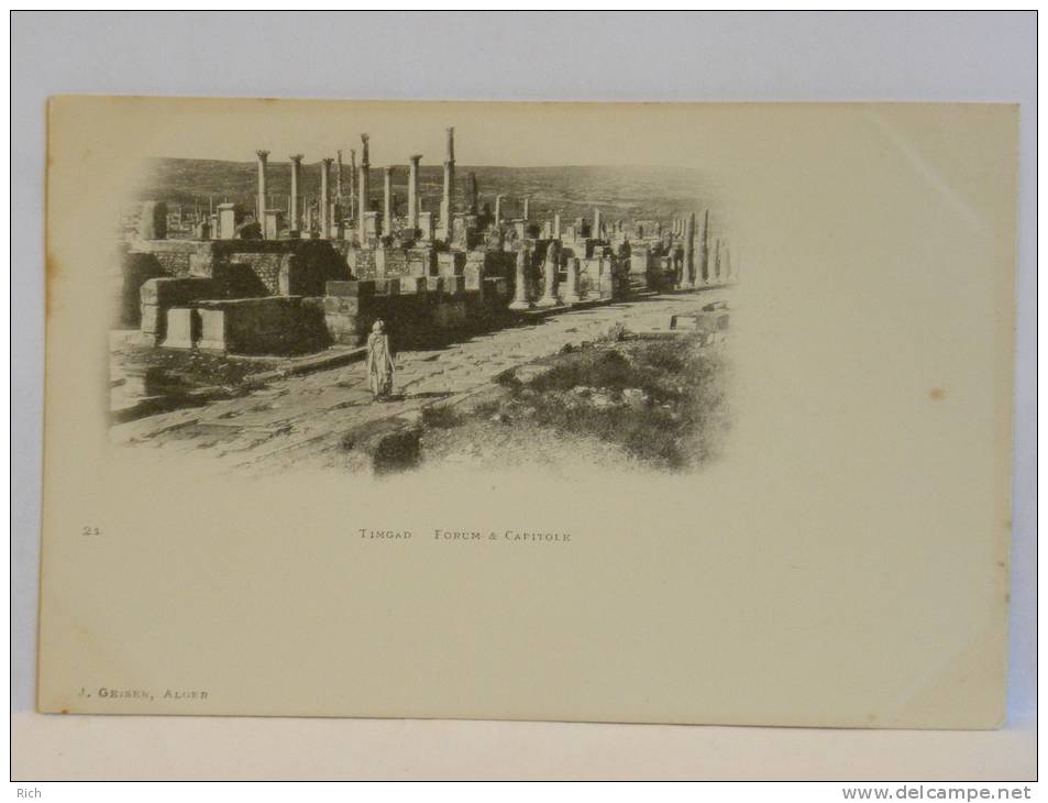 CPA précurseur - Algérie - TIMGAD - Forum et Capitole