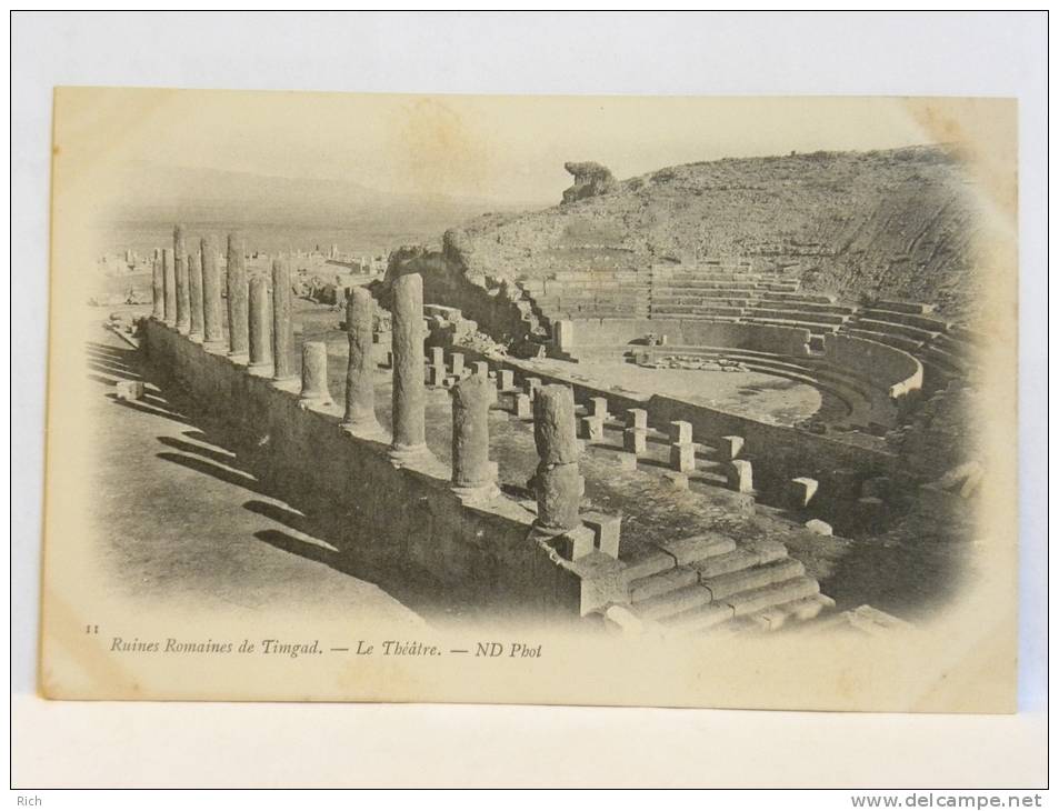 CPA précurseur - Algérie - TIMGAD - Ruines Romaines de Timgad - Le Théâtre