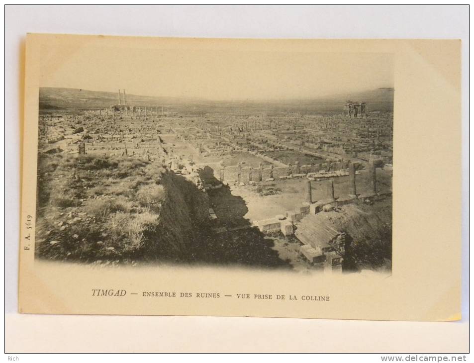 CPA précurseur - Algérie - TIMGAD - Ensemble des ruines - vue prise de la Colline