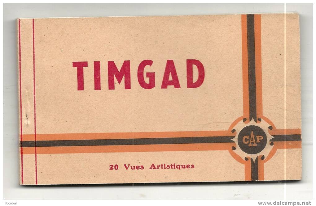 cp, Algérie, Timgad,  Carnet de 20 cp