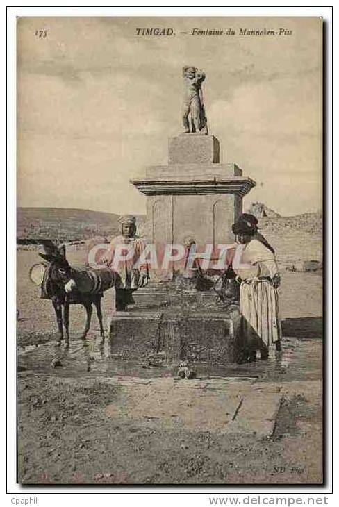 CPA Timgad Fontaine du Manneken Pis