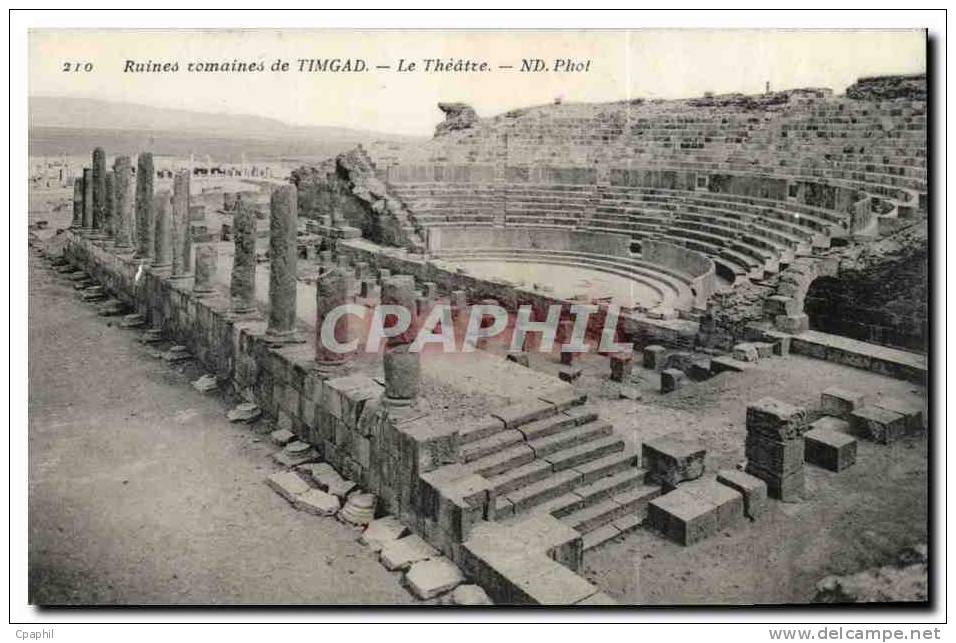 Algerie CPA Ruines romaines de Timgad Le theatre