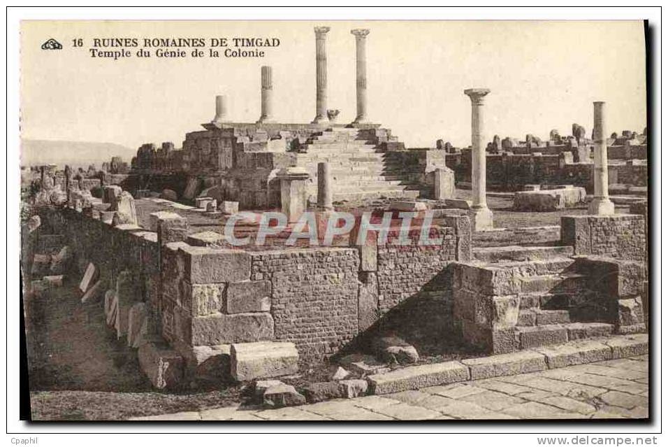 CPA Ruines Romaines De Timgad Temple du Genie de la Colonie