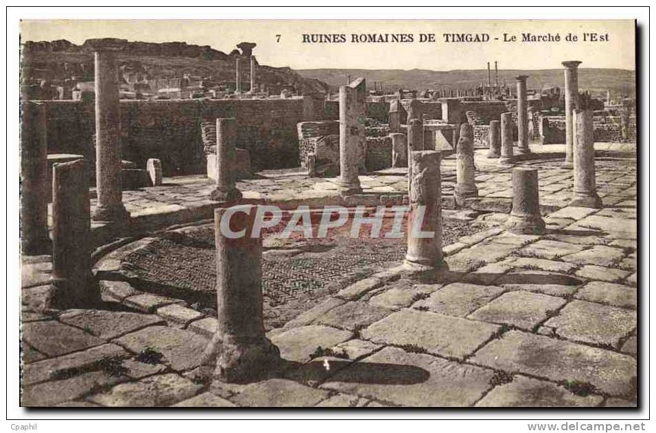 CPA Ruines Romaines De Timgad Le marche de l Est