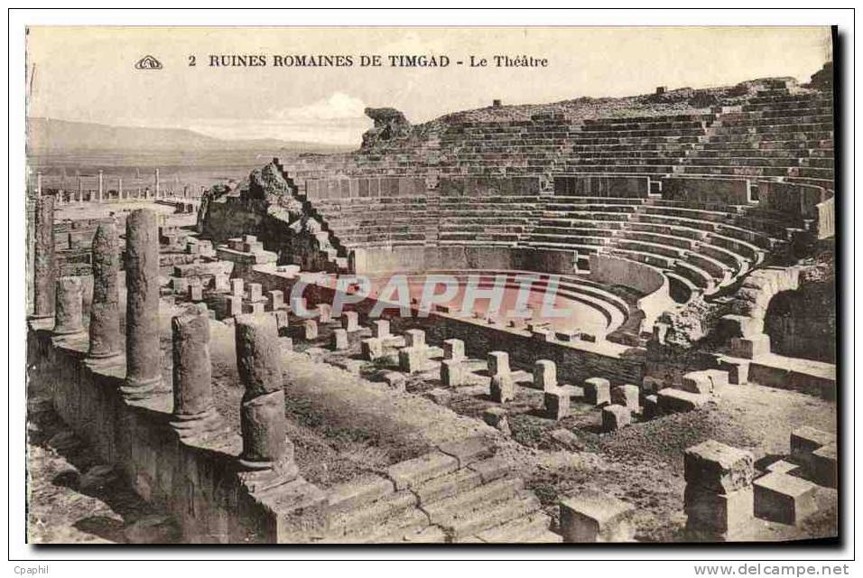 CPA Ruines Romaines De Timgad Le Theatre