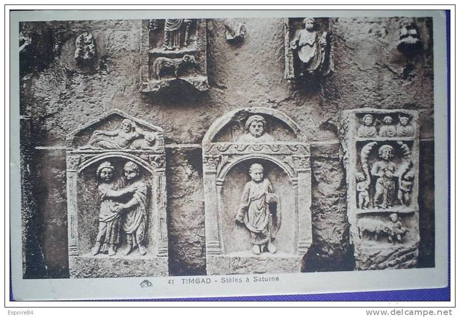C. Postale  ALGERIE - TIMGAD - STELES A SATURNE