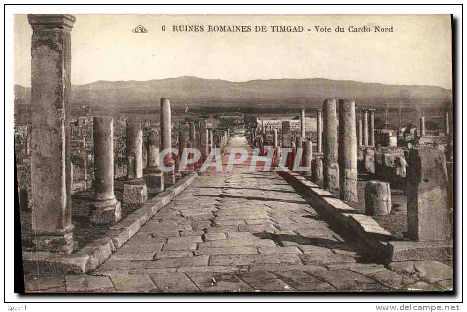 CPA Ruines Romaines De Timgad Voie du Cardo Nord
