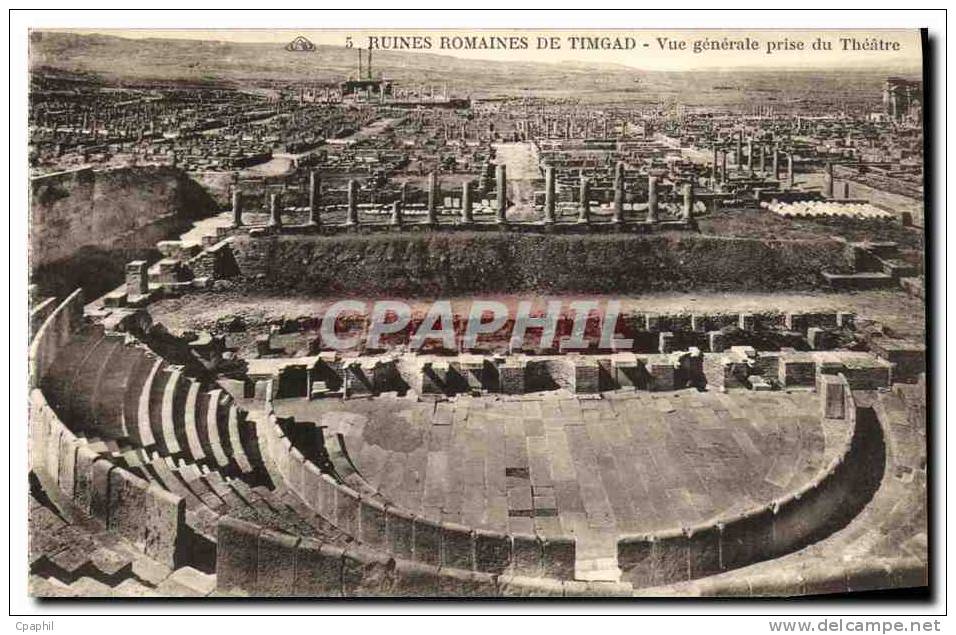 CPA Ruines Romaines De Timgad Vue Generale prise du theatre