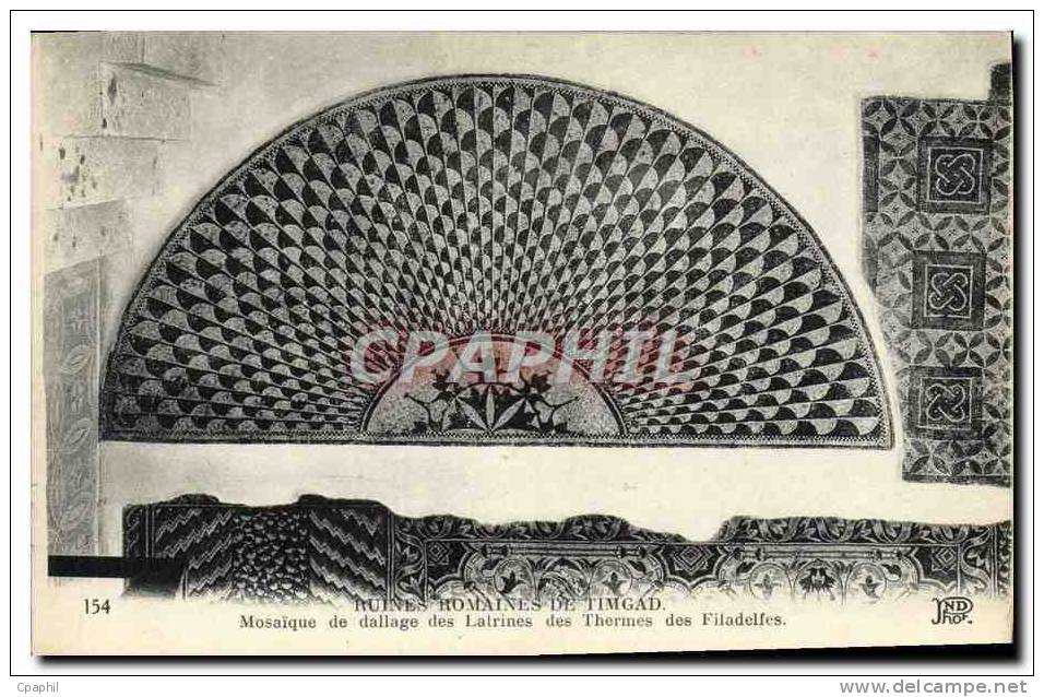 CPA Ruines Romaines De Timgad Mosaique De Dallage Des Latrines D