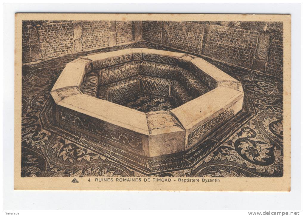 Algerie Alger RUINES ROMAINES DE TIMGAD Baptistère Byzantin