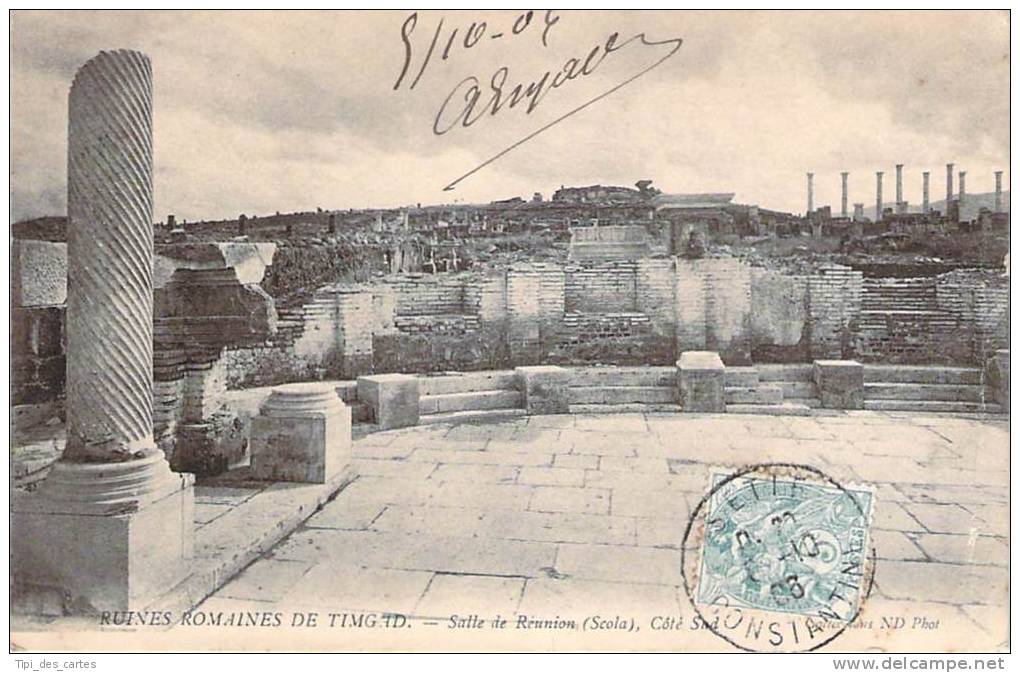 Ruines Romaines de Timgad - salle de Réunion, Scola, Côté Sud