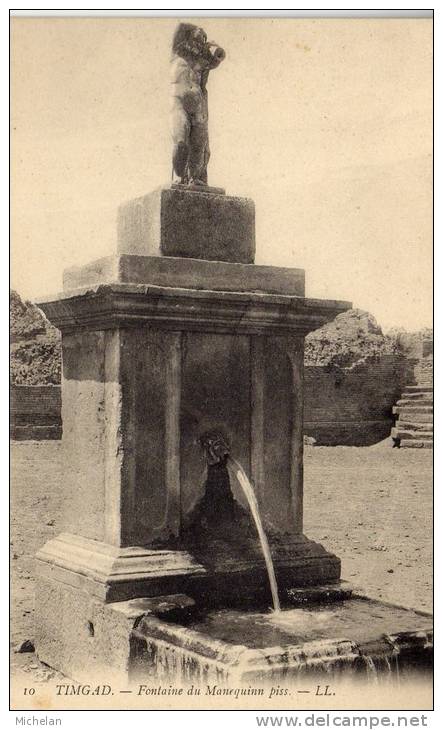 CPA   ALGERIE---TIMGAD---FONTAI NE DU MANEQUINN PISS