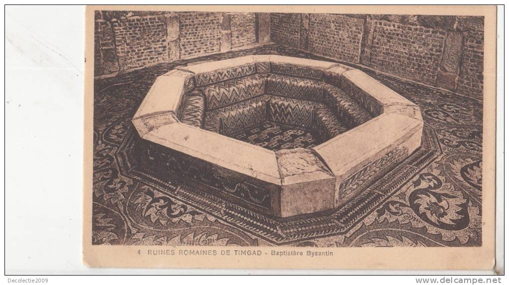 BR45585 Ruines Romaines de Timgad Baptistere Byzantin    2  scans