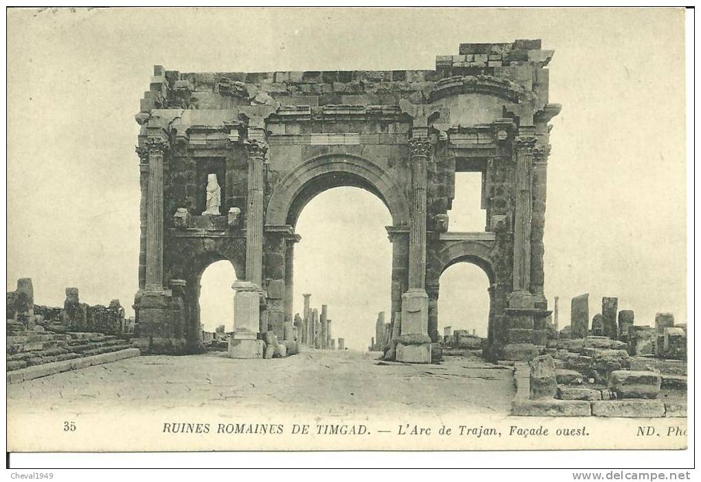 ET. 559  .  ruines romaines de timgad l,arc de trajan