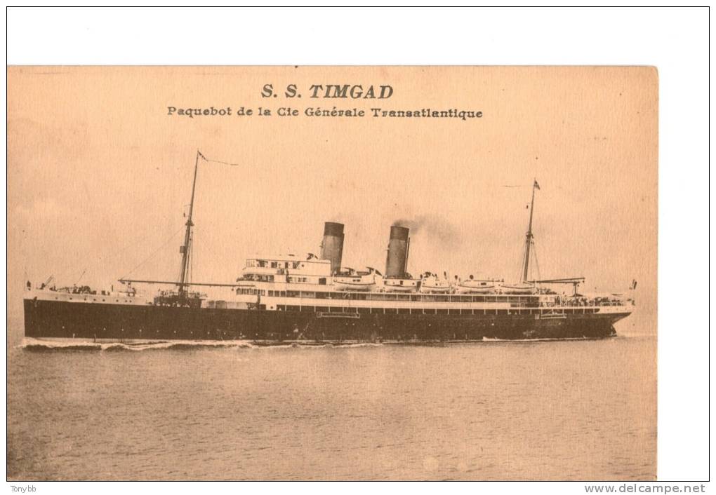 compagnie generale transatlantique TIMGAD paquebot