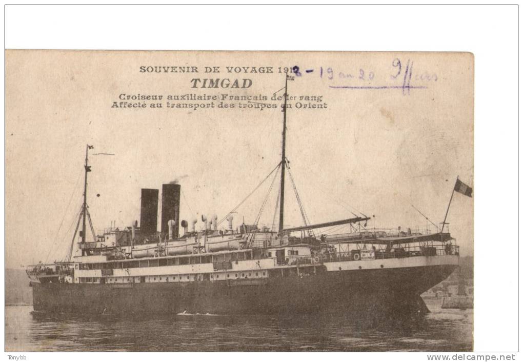 compagnie generale transatlantique TIMGAD  croiseur auxiliaire
