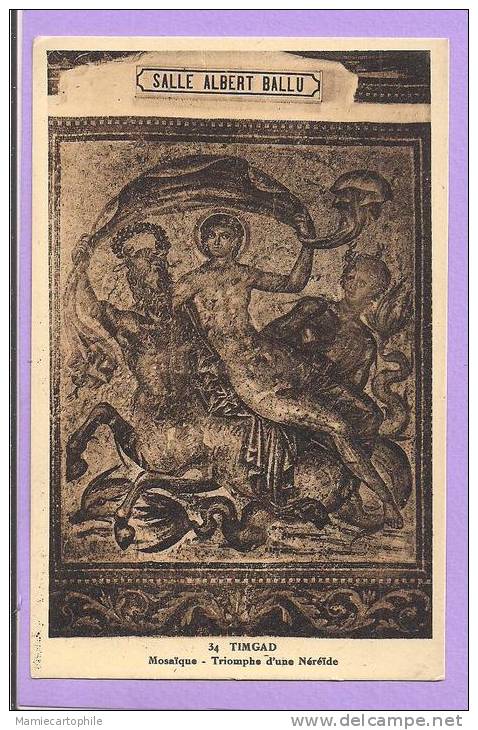 ALGERIE -   TIMGAD - Mosaïque - Triomphe d'une Néreïde - Edition spéciale du Musée