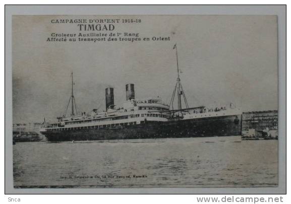 Bi1.e- TIMGAD Paquebot  Compagnie Generale Transatlantique Construit ACP Port de Bouc