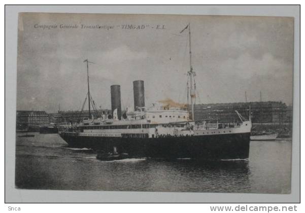 Bi1.a- TIMGAD Paquebot  Compagnie Generale Transatlantique Construit ACP Port de Bouc