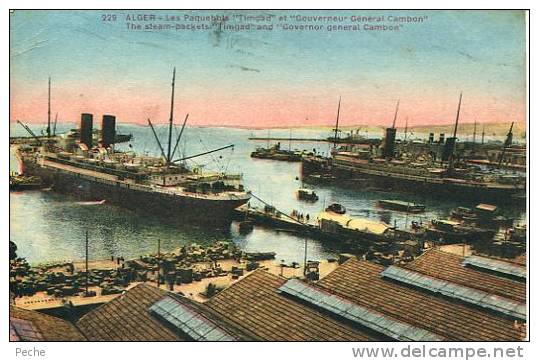 N°26630 -cpa Alger -les paquebots 