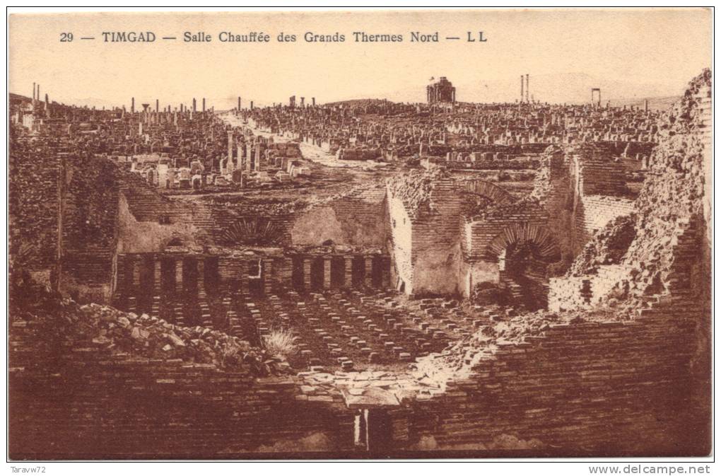 ALGERIE - TIMGAD / SALLE CHAUFFEE DES GRANDS THERMES NORD