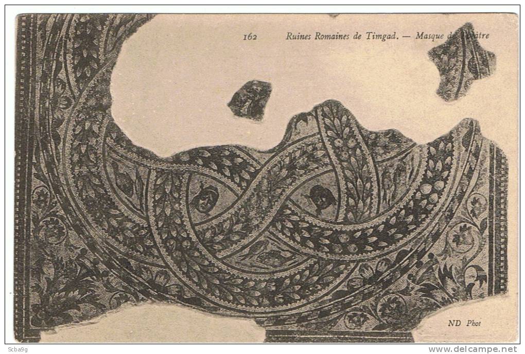 RUINES ROMAINES DE TIMGAD  MOSAIQUE DU THEATRE