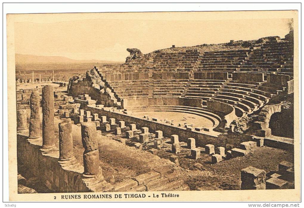 RUINES ROMAINES DE TIMGAD  LE THEATRE