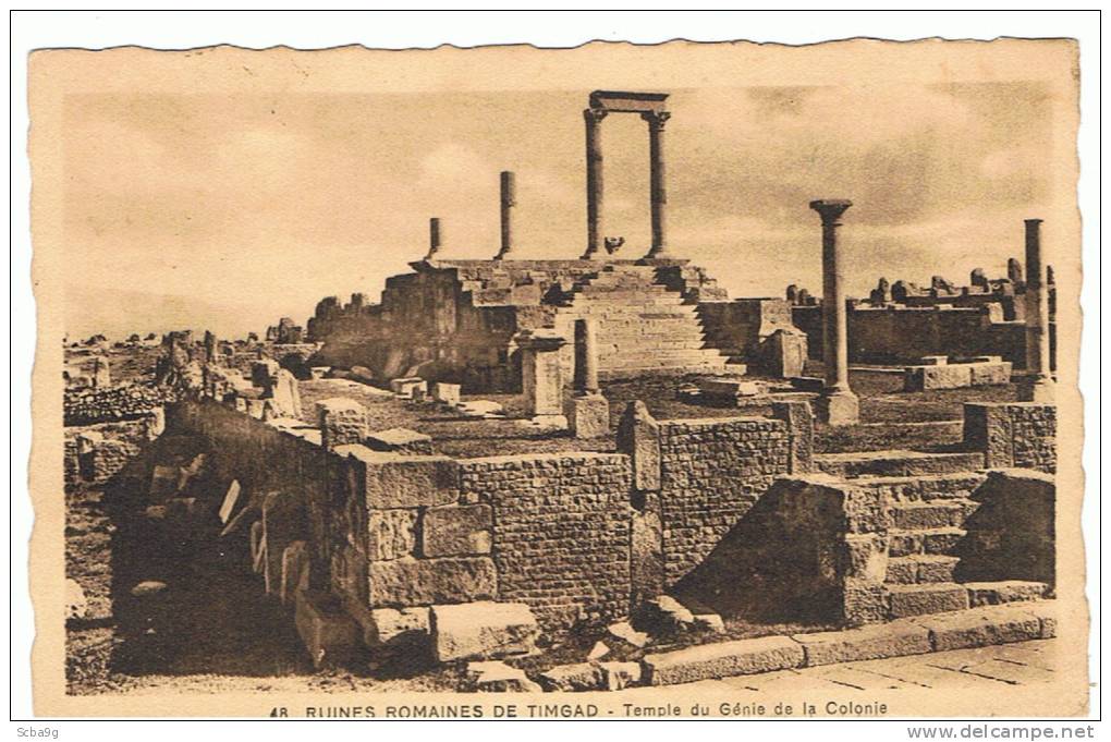 RUINES ROMAINES DE TIMGAD TEMPLE DU GENIE DE LA COLONIE