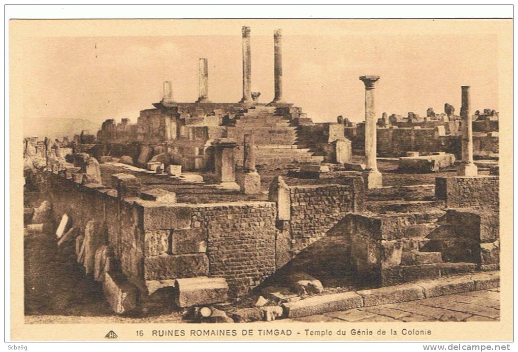 RUINES ROMAINES DE TIMGAD TEMPLE DU GENIE DE LA COLONIE