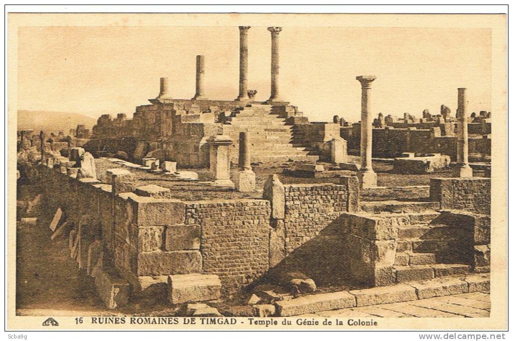 RUINES ROMAINES DE TIMGAD TEMPLE DU GENIE DE LA COLONIE